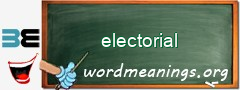WordMeaning blackboard for electorial